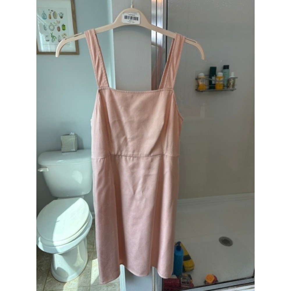 J.Crew Re-Imagined Blush Pink Square Neck Dress Size 8 Sleeveless Lyocell